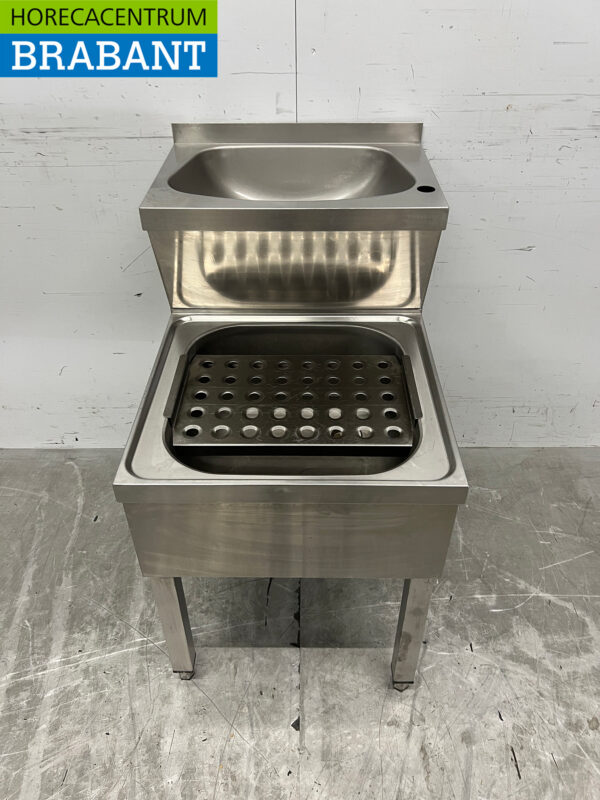Stainless steel Double Sink Sink 50 cm Horeca