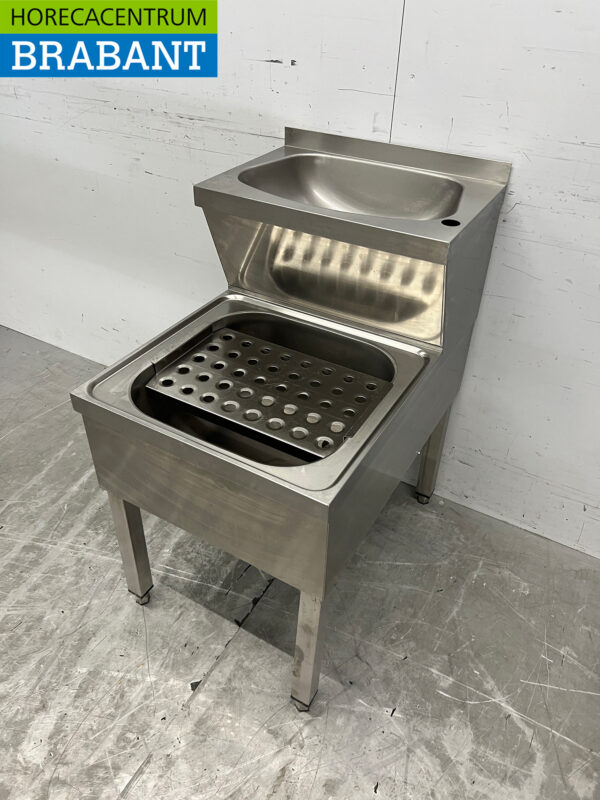 Stainless steel Double Sink Sink 50 cm Horeca - Image 2