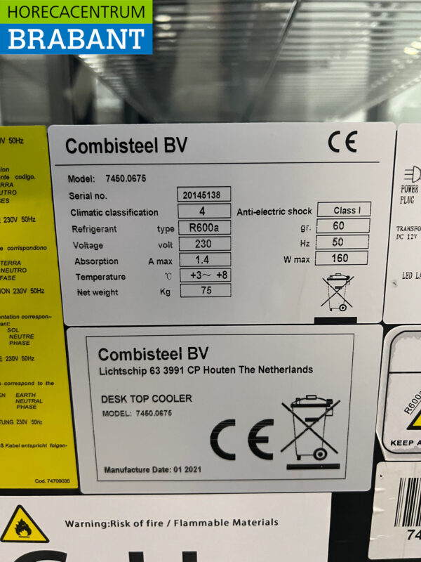 Combisteel Refrigerated Display Case 159 liters 230V Catering - Image 6