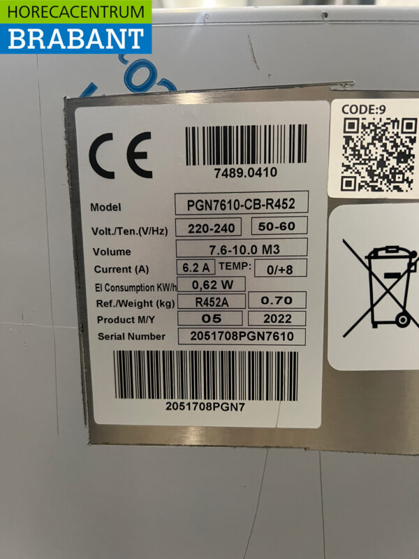 Stainless steel Combisteel Insert Refrigeration Unit 10m3 230V Horeca - Image 5