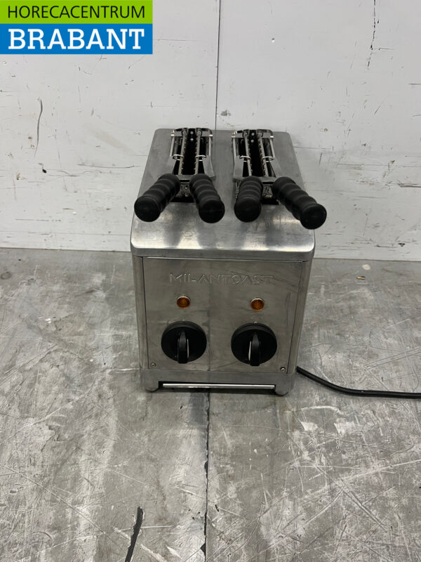 Stainless steel Milantoast Double Toaster 2 slices 230V Horeca