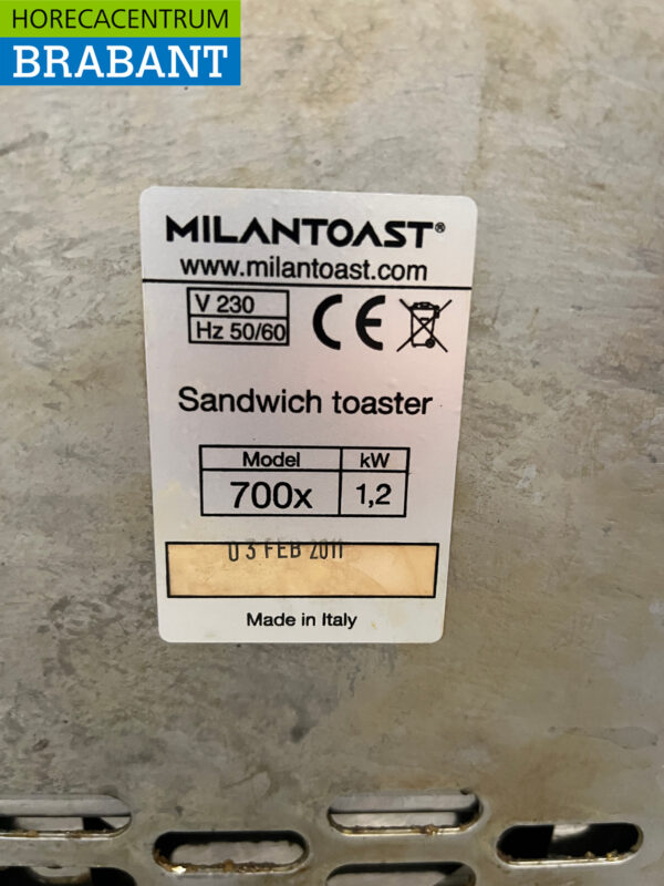 Stainless steel Milantoast Double Toaster 2 slices 230V Horeca - Image 5