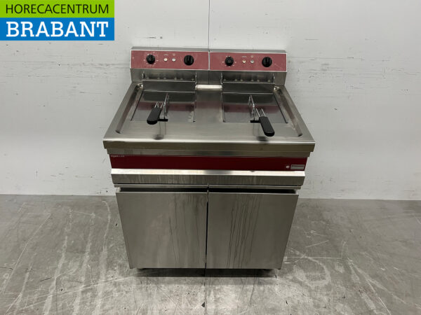 Stainless steel Diamond Double Fryer 2 x 14 liters 400V Catering