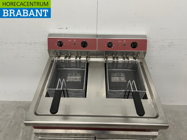 Stainless steel Diamond Double Fryer 2 x 14 liters 400V Catering - Image 4