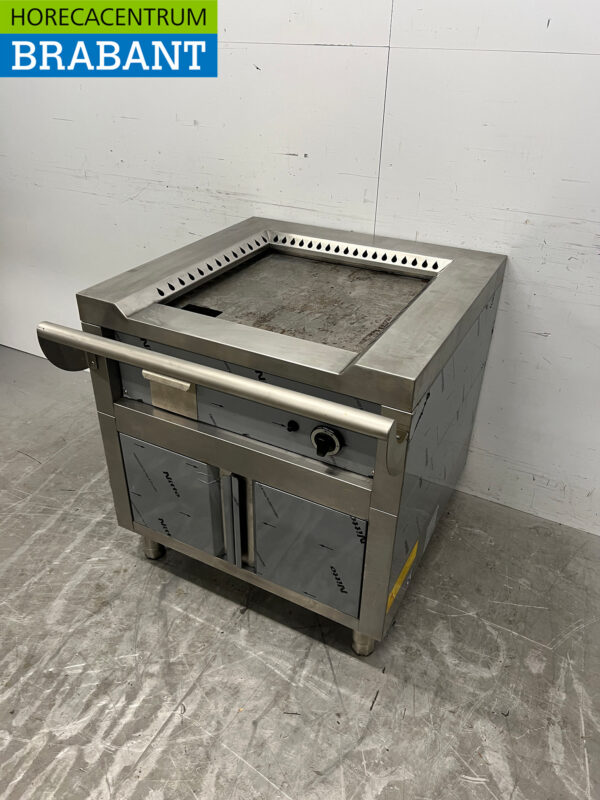 Stainless steel Teppanyaki grill griddle griddle 80 cm GAS Horeca - Image 2