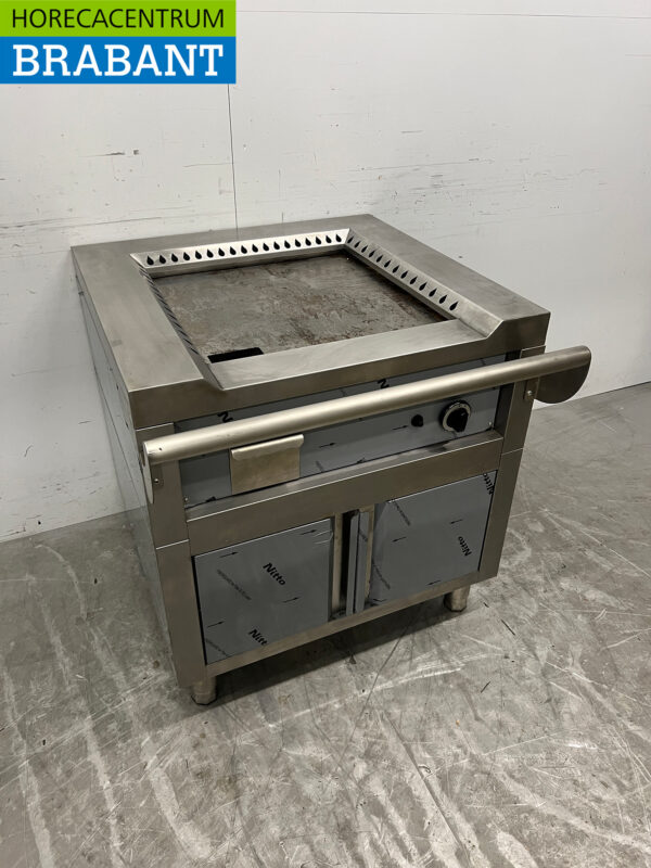 Stainless steel Teppanyaki grill griddle griddle 80 cm GAS Horeca - Image 3