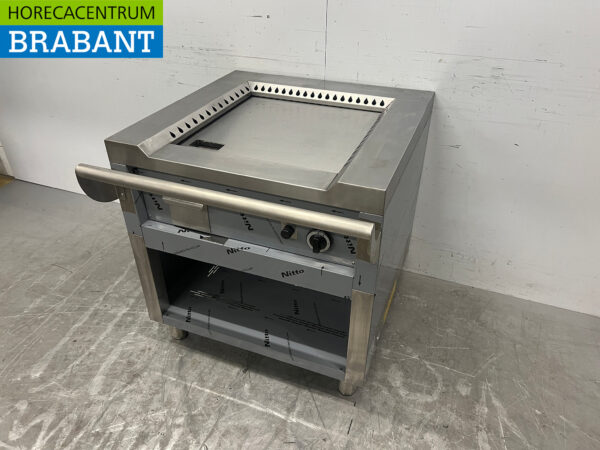 Stainless steel Teppanyaki grill griddle griddle 80 cm GAS Horeca - Image 2