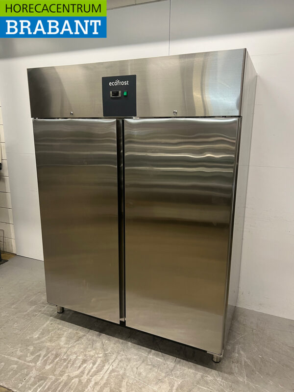 Stainless steel Ecofrost Double door freezer freezer 1400 liters 230V Horeca - Image 2