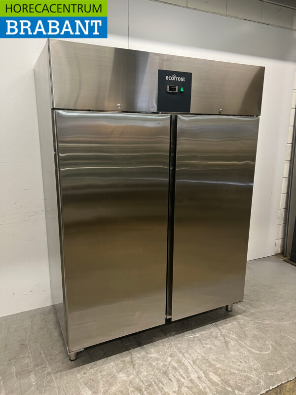 Stainless steel Ecofrost Double door freezer freezer 1400 liters 230V Horeca - Image 3
