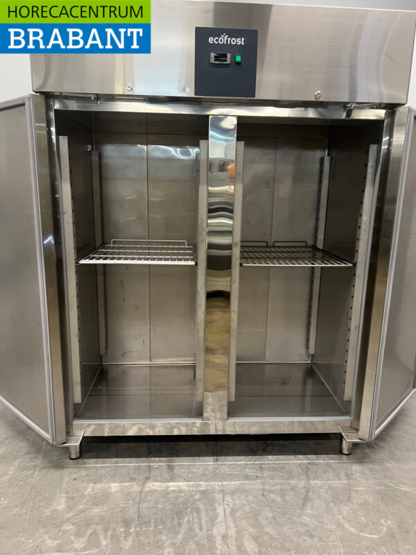 Stainless steel Ecofrost Double door freezer freezer 1400 liters 230V Horeca - Image 4