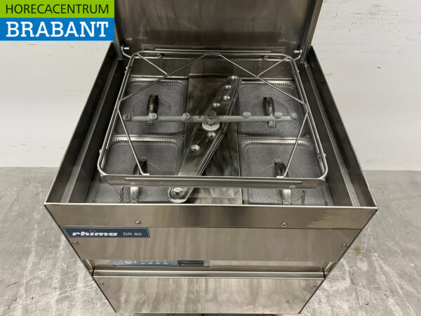 Stainless steel Rhima DR60 pass-through dishwasher 400V Catering - Image 4