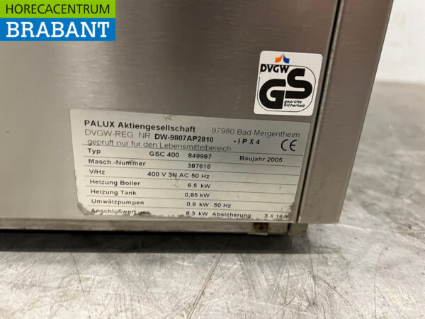 Stainless steel Palux GSC400 Dishwasher 400V Catering - Image 7