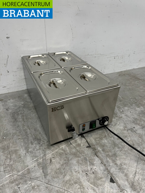 Stainless steel HCB Bain marie 4 x 1/4 GN 230V Horeca - Image 3