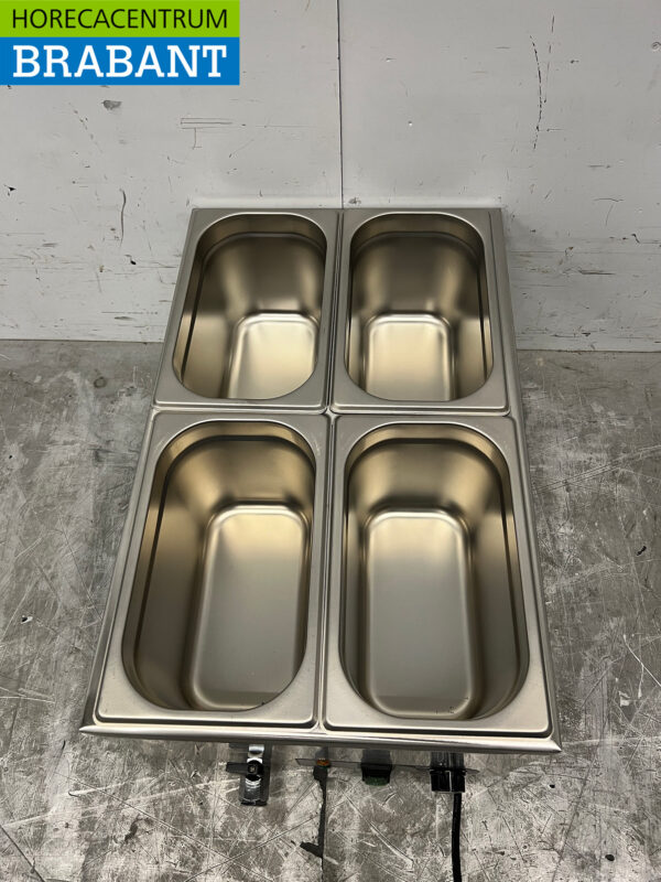 Stainless steel HCB Bain marie 4 x 1/4 GN 230V Horeca - Image 5