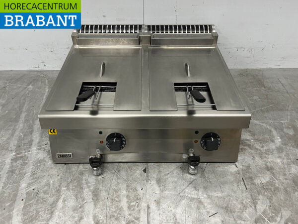 Stainless steel Zanussi Double Fryer 2 x 12 liters 400V Catering