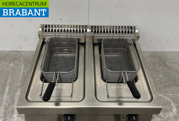 Stainless steel Zanussi Double Fryer 2 x 12 liters 400V Catering - Image 4