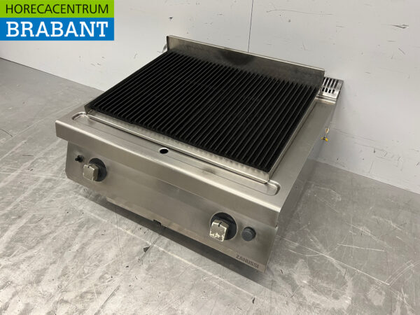 Stainless steel Zanussi Lava stone grill 80 cm GAS Catering - Image 2