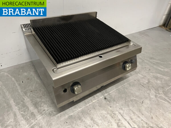 Stainless steel Zanussi Lava stone grill 80 cm GAS Catering - Image 3