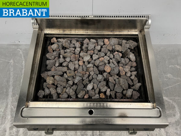 Stainless steel Zanussi Lava stone grill 80 cm GAS Catering - Image 5