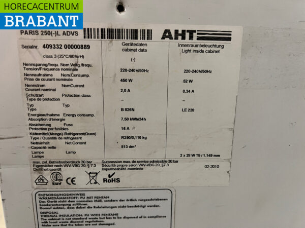 AHT Shop Freezer 250 cm 230V Catering - Image 5