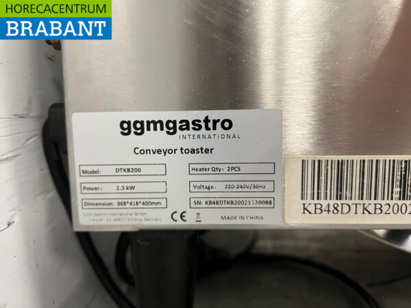 Stainless steel walk-through toaster Bread toaster Conveyor oven 200 pieces 230V Catering - Image 5