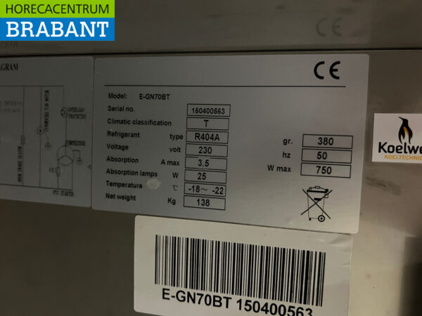 Stainless steel Maxxfrost Freezer Freezer cabinet 650 liters 230V Horeca - Image 5