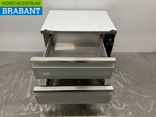 Stainless steel Maxxfrost Refrigerator - Freezer workbench 2 drawers 4 x 1/1 GN 230V Horeca - Image 4
