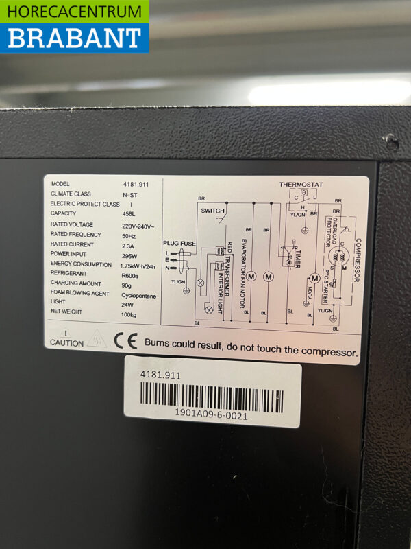 Maxxfrost 2 door glass door refrigerator 458 liters 230V Horeca - Image 5