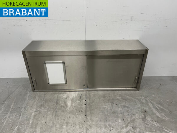 Stainless steel Wall Cabinet 2 Sliding Doors 146 cm Catering
