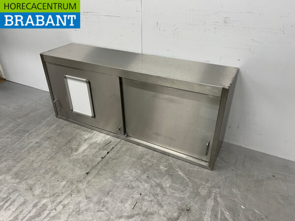 Stainless steel Wall Cabinet 2 Sliding Doors 146 cm Catering - Image 2