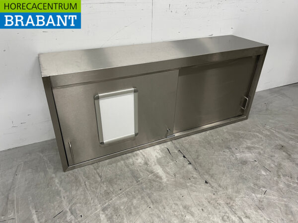 Stainless steel Wall Cabinet 2 Sliding Doors 146 cm Catering - Image 3