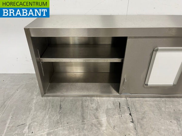 Stainless steel Wall Cabinet 2 Sliding Doors 146 cm Catering - Image 4