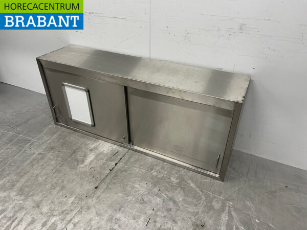 Stainless steel Wall Cabinet 2 Sliding Doors 148 cm Catering - Image 2
