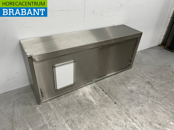 Stainless steel Wall Cabinet 2 Sliding Doors 148 cm Catering - Image 3