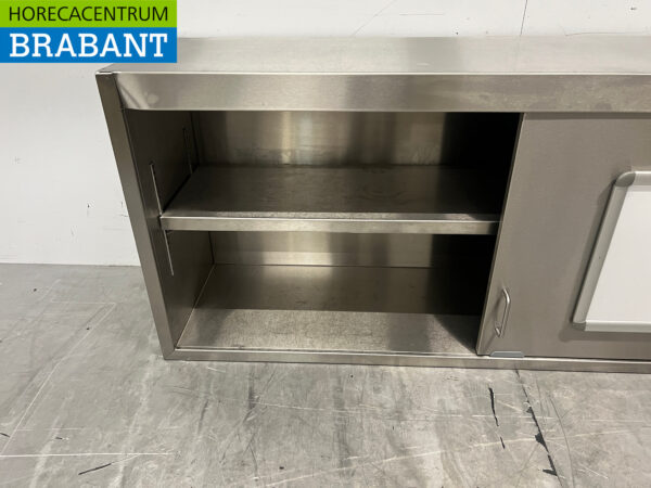 Stainless steel Wall Cabinet 2 Sliding Doors 148 cm Catering - Image 4