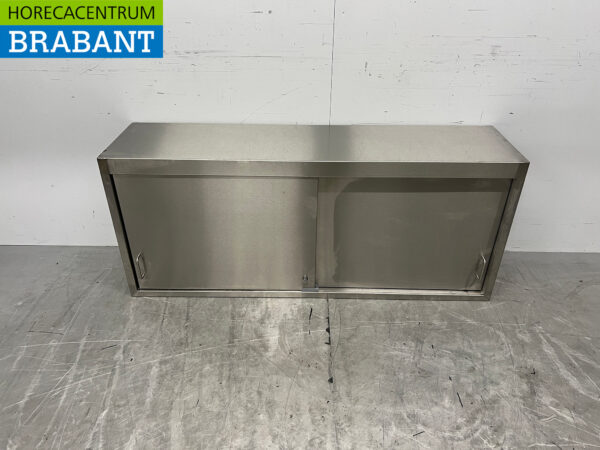 Stainless steel Wall Cabinet 2 Sliding Doors 148 cm Catering