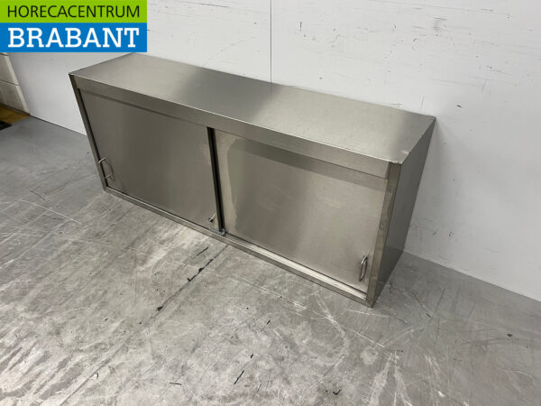 Stainless steel Wall Cabinet 2 Sliding Doors 148 cm Catering - Image 2