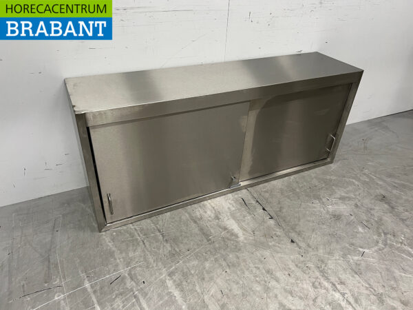 Stainless steel Wall Cabinet 2 Sliding Doors 148 cm Catering - Image 3