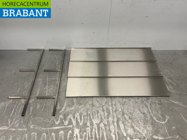 Stainless steel Wall Shelf 3 layer 138 x 30 cm Horeca