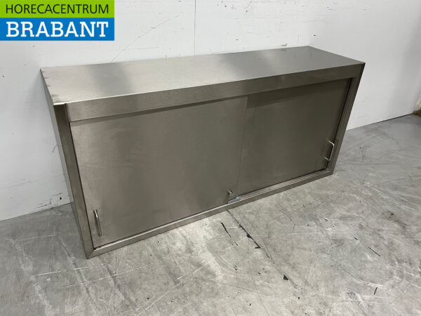 Stainless steel Wall Cabinet 2 Sliding Doors 130 cm Catering - Image 3