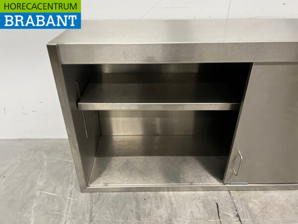 Stainless steel Wall Cabinet 2 Sliding Doors 130 cm Catering - Image 4