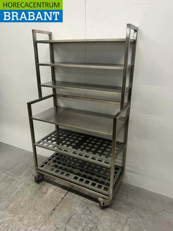 Stainless steel Mobile Shelving 107 cm Catering - Image 3