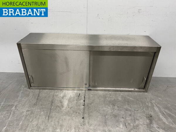 Stainless steel Wall Cabinet 2 Sliding Doors 148 cm Catering