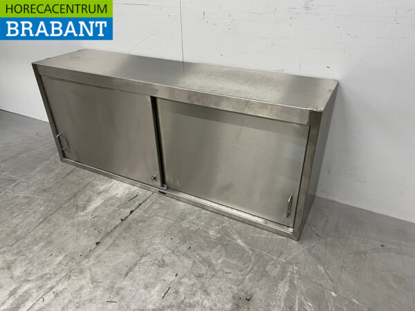 Stainless steel Wall Cabinet 2 Sliding Doors 148 cm Catering - Image 2