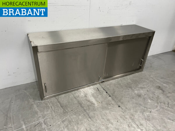 Stainless steel Wall Cabinet 2 Sliding Doors 148 cm Catering - Image 3