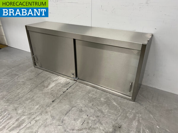 Stainless steel Wall Cabinet 2 Sliding Doors 148 cm Catering - Image 2