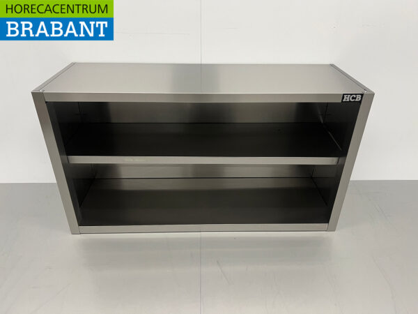 Stainless steel Wall Cabinet Premium-line Open model 120 cm Catering