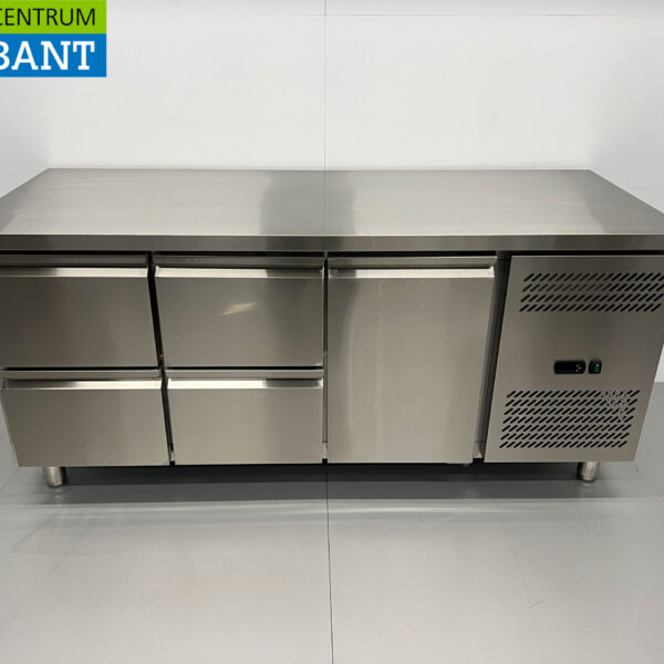 HCB stainless steel Refrigerated workbench 4 drawers and 1 door 179,5 cm 230V Horeca