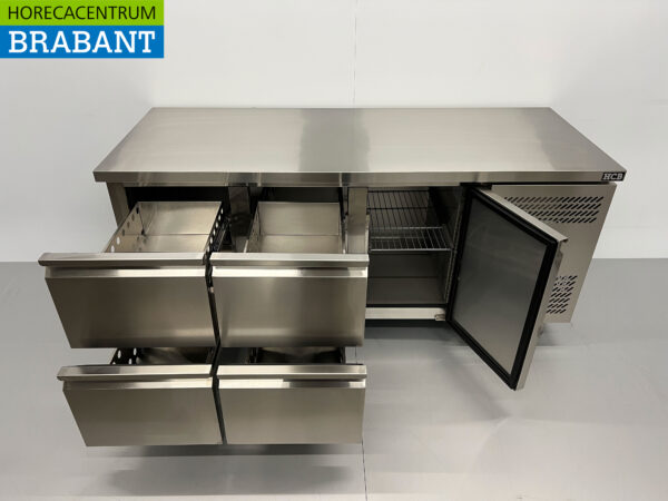 HCB stainless steel Refrigerated workbench 4 drawers and 1 door 179,5 cm 230V Horeca - Image 4