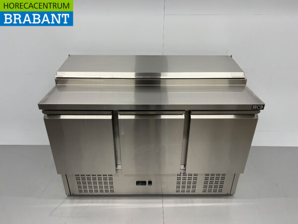 Stainless steel HCB Saladette Saladiere Refrigerated Workbench 136,5 cm 230V Horeca